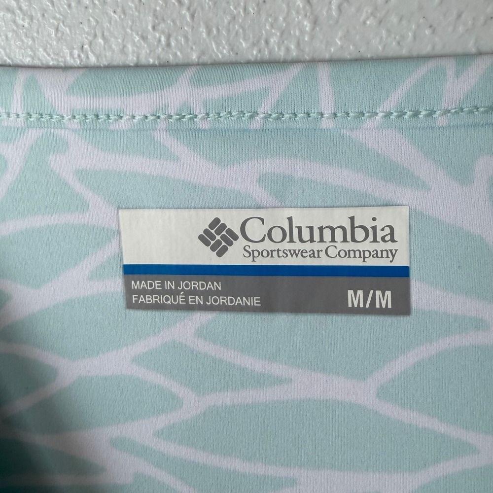 Columbia PFG Freezer Dress M Blue Floral Performance Stretch Outdoor Hiking Boat - Picture 3 of 9
